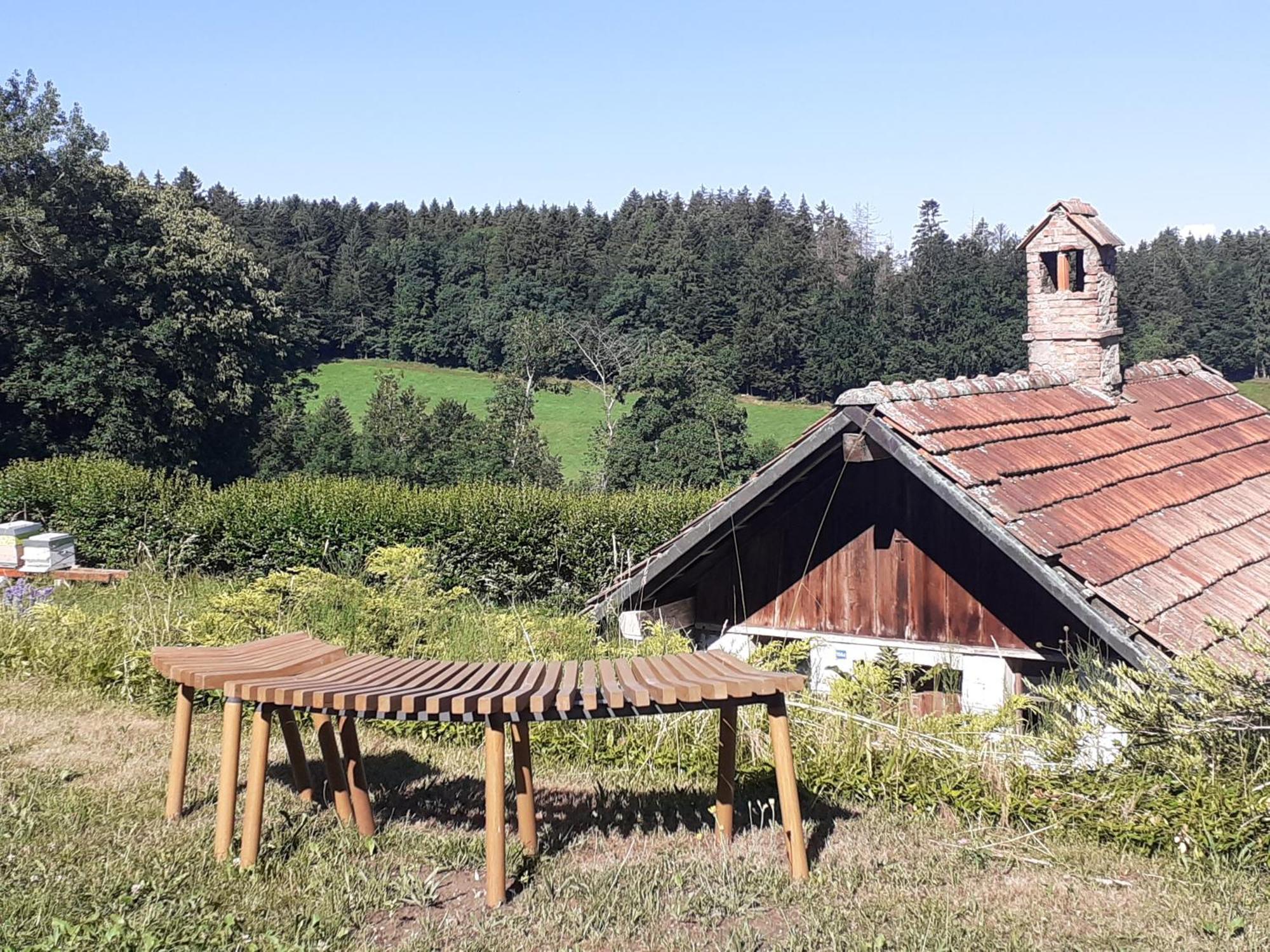 Les Abeilles Bed and Breakfast Romont Exteriör bild